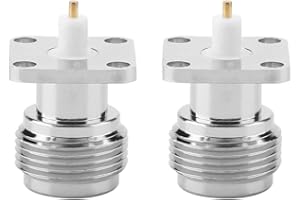 WALFRONT 2 Pezzi Connettore RF Femmina N-KFD-5 N Tipo RF Connettore coassiale N Femmina Jack 17.5×17.5