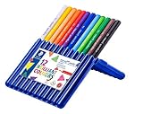 Con sistema ABS anti rotura Staedtler Ergosoft 158 SB12. Lápices jumbo de color triangulares. Caja con 12 unidades de colores variados