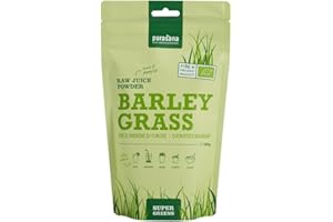 Purasana® Poudre de Jus d'Herbe d'Orge Bio - 200g, Superaliment Végétal pour Boissons et Smoothies, Source de Nutriments Essentiels, Vegan & Certifié Bio