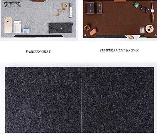 Alfombrilla de rat  n multifunci  n ANGTUO Escritorio de escritura fijo Alfombrilla de cuaderno de feltro con bolsa de almacenamiento l  piz insertado en la oficina del hogar esencial gris