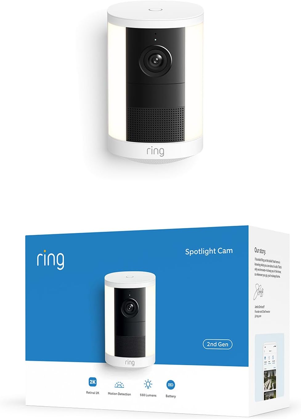 Faut-il Acheter le Ring Spotlight Camera 2K Caméra Spotlight san (Amazon) ? Notre Avis