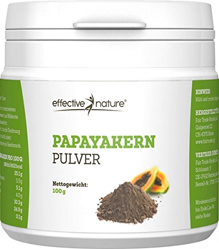Preisvergleich Produktbild effective nature Papayakernpulver - 100g - Rohkostqualität - Reich an Vitalstoffen