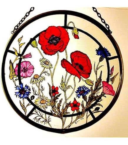 Stained Glass Window Sun Catcher/Roundel in a Madonna and Child Design