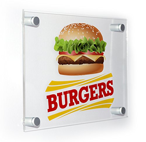 Fast Food Burger Business Company Medium A4 Acrylic Sign Plaque