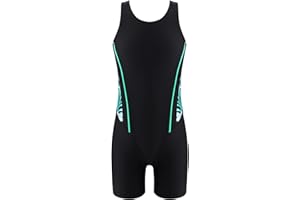 Aiihoo Maillot de Bain 1 Pièce Floral Monokini Enfant Fille Combinaison de Natation Protection Solaire Gilet Jumpsuit Sport Nager Rashguards Eté Tenue de Plongée 5-16 Ans