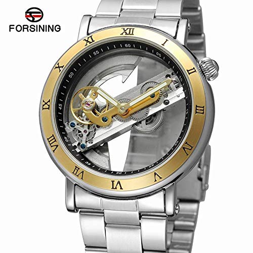 Zwbfu Luxury Skeleton Automatic Mechanical Men Watch Automático Viento Acero Inoxidable/Cuero Genuino Hombre Business Reloj de Pulsera Masculino Relogio + Caja