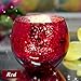 Produktbild Bluelover Buntes Glas Candlestick Kerze Halter Kandelaber romantische Hochzeit Hauptdekor Geschenk - rot