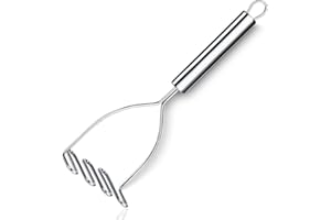 NOBILE LOVELYCARE Schiacciapatate in acciaio inox Passapatate pesta verdure 27cm larghezza 10cm manico ergonomico Pestello per patate 27cm