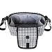 Damero Pram Buggy Buddy Stroller Organiser Storage Bag with Shoulder Strap, Great for Bike or Car Seat Organiser, Gray Dots