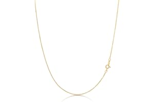 Kezef Collana | Catenina Veneziana di 1 mm – Argento 925 Sterling Placcato Oro – Misure da 35,6 cm a 1 m