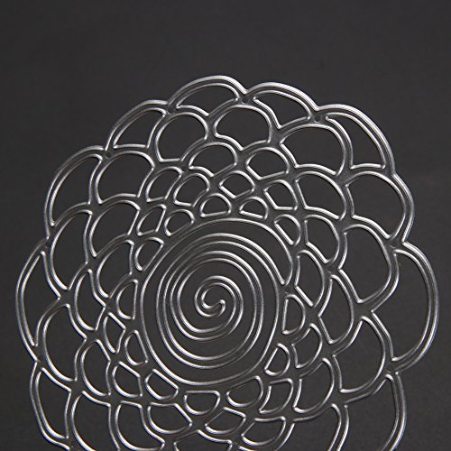 Demiawaking 1Pcs Blume Schneiden Schablonen DIY Sammelalbum Dekor Papier Karten, Metall Buchzeichen , Metall Lesezeichen als Geschenk fuer Freunde - 4