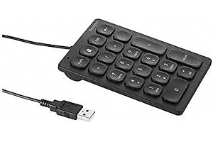 Kensington Teclado Numérico con Cable para USB-A de 21 Teclas con 4 Teclas de Acceso Directo para Ordenadores con Windows, macOS y Chrome OS, K79820WW