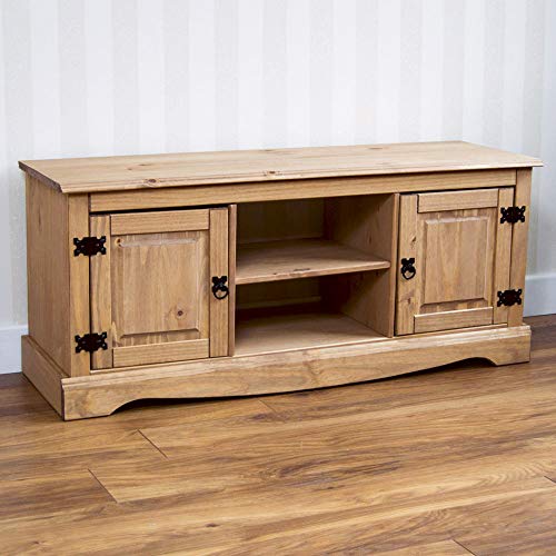Home Discount Corona 2 Portes 1 étagère téléviseur à écran Plat Divertissement unité de Support/Armoire de Stockage