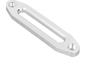 HAPIVIDA Guiacabos de cabrestante de 25,4 cm/10 pulg., Guiacabos de cabrestante de aluminio de carga de 8000‑15000 lb para cable de cuerda sintética(Plata)