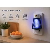 Deyhome LTX-01 Elektrikli Sinek ve B&ouml;cek &Ouml;ld&uuml;r&uuml;c&uuml; Lamba, Priz Tipi, İ&ccedil; Mekan, 1W, AC100-240V