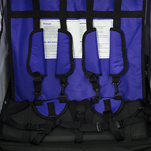 homcom 440-001VT 2 in 1 Fahrradanhänger Jogger 360° Drehbar für Kinder, lila / schwarz - 6