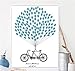 Produktbild CXQWAN DIY Fingerabdruck Unterschrift Dekorative Malerei Radfahren Ballon Hochzeit Geburtstag Jahrestreffen Feier Party Dekoration Wandbild Leinwand,40x60cm