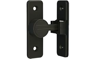 Betensh Schiebetürschloss 90-Grad-Flip-Türschlossschraube Scheunentor Rechtwinkliges Schloss Riegelriegel Nockenschloss,Schwarz