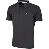 Calvin Klein 2026 Campus Tip Lightweight Golf Polo Shirt for Men | Breathable, moisture wicking, easy care, knit collar, cont