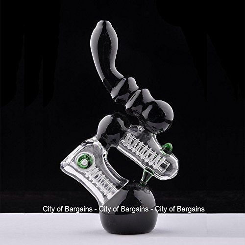 Bubbler / Glaspfeife mit 2 Trommelperkolatoren handgefertigt Pfeife - 3
