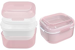 ROYUEXT Prothesendose mit Sieb, Gebissdose zur Aufbewahrung von Aufbissschienen, Zahnspangendose zum Reinigen, Einweichen und Aufbewahren von Zahnersatz und Mundwerkzeugen