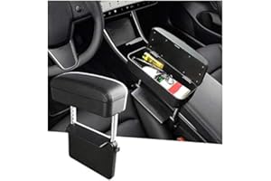 SHAOHAO accoudoir voiture universel Coussin d'accoudoir, Support de coude, Ajustable, Hauteur Confortable, coude Forearm Wrist Rest, Console Centrale réglable et Confortable (Ligne Noir)