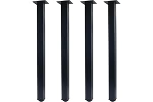 QLLY 70 cm/27,5 tum justerbara skrivbordsben i metall, fyrkantiga kontorsbord möbelben, set med 4 (70 cm