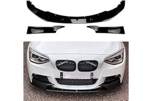 RTBMX Spoiler Lèvre Pare-Chocs Avant,Pare Choc Avant Lame Pare Choc Spoiler De Lèvre Cache Lèvre Diffuseurs Becquet Garde Kit pour BMW 1 Series F20 F21 Pre LCI M-Sport 2012 2013 2014,A