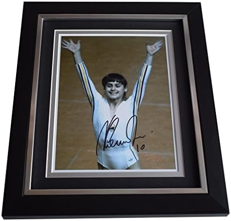 Sportagraphs Nadia Comaneci SIGNED 10x8 FRAMED Photo Autograph Display Olympic Gymnastics COA PERFECT GIFT