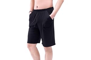 besbomig Pantalones de Pijama para Hombre Oversize Pantalones Cortos de Deporte Elástico Pijamas Inferiores Pantalones de Estar por Casa