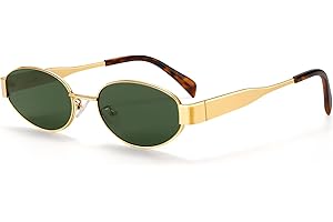 YUGDRUZY Oval Sonnenbrille Damen Vintage Trendy,UV400 Schutz Retro Sonnenbrille Damen Vintage Sunglasses Dupes Sonnenbrillen Damen Retro Sunglasses Woman Retro Sonnenbrille für Frauen,Mode Geschenke