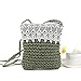 Produktbild Stroh Spitze Crossbody Tote Hohle Tasche Woven Häkeln Solid Farbe Frauen Stricken Freizeit Reise Sommer Strand Tote , army green
