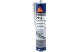 SIKA - Sellador y adhesivo marino - Sikaflex 291i - Blanco -Sellador de poliuretano multiusos usado para aplicaciones marinas - Interior - Se puede pintar - 300ml