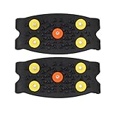 HCFKJ Anti Slip Ice Climbing Spikes Griffe Crampon Cleats 5-Stud Schuhe Cover