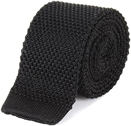 Authentic Tootal Plain Knitted Silk Skinny Mod Tie in Black, Navy & Burgundy