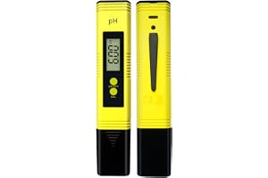pH-mätare, professionell pH-testare 0,00–14,00 med automatisk kalibrering, hög precision ±0,1, LCD-skärm, bärbar vattentestare för akvarium hydroponi pool laboratorium dricksvatten