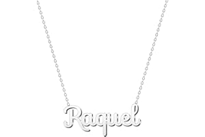 cotigo Collar Nombre Acero-Incluye Tarjeta con Significado Hermoso-Colgante Nombre Plateado o Dorado-Regalos Personalizados para Mujer-Cumpleaño-Navidad-Día de madre-San valentín
