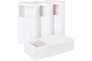 BENECREAT 20 Pack Scatola di Cartone Bianca Kraft Scatola di Carta a Forma di Cassetto 11.3x8.3x4.5cm Scatole Regalo per Anniversario, Confezione di Gioielli, Dolce, Regalo