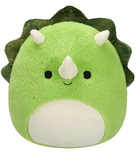 Squishmallows Lancaster Der Triceratops – Größe S, Gelb, Kuscheliges Plüschtier Zum Anklippen