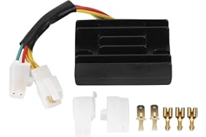 Jadeshay 5 Wire 12V AC Voltage Regulator Rectifier, 5 pin Motorcycle Regulator Rectifier for GN125 1982-83 91-97 GZ250 1999-00 02-10 (Black)
