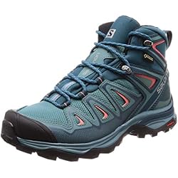 Salomon X Ultra 3 Mid GTX, Botas de Senderismo para Mujer, Blau (Hydro-Reflecting Pond-Dubarry 000), 40 EU