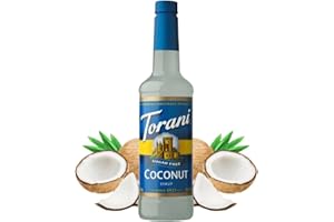 Torani Coconut Syrup - Sugar Free Coffee Syrups (750ml) - Classic Flavour for Lattes, Iced Coffees & Tea Beverages - Zero Sugar, No Calorie, No Carb & Vegan-Friendly