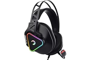 GAME POWER GAMEPOWER Kizaru Gaming Headset – 7.1 Virtual Surround Sound, cuffie cablate con driver da 50 mm, microfono con cancellazione del rumore per PC, PS4, PS5 – ideale per giocatori, set testa nera