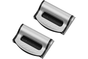 MUSTONE 2PCS Auto Sicherheitsgurt Versteller, Auto Sicherheitsgurt Clip für Erwachsene &Kinder, Schulter Nackenschutz Gurt Versteller (Silber)