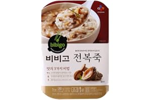 CJ FOOD Bibigo Korean Abalone Rice Porridge, Microwaveable, 2 Pack (280g x 2)