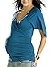 Crossover Maternity Nursing Top, Blue, UK Size 18-20 (XXL)