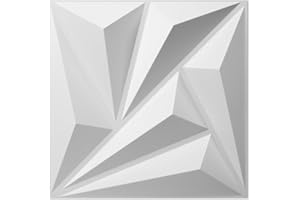 Art3d Lot de 20 panneaux muraux décoratifs 3D en PVC blanc 30 x 30 cm 1,8 m²
