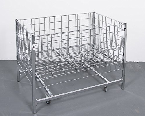 Wühltisch verchromt 120x80 cm | NEUWARE | Wühlkorb Verkaufstisch Aktionskorb Grabbeltisch Schütte Präsentationskorb Verkaufskorb Aktionsware