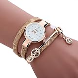 SSITG Damen Armreifuhr Quarz Analog Armbanduhr Armspange Spangenuhr Wickelarmband