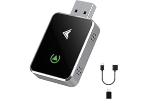 EXGOING Wireless CarPlay Adapter for iPhone,2025 Upgraded,Plug&Play Easy Setup Apple Carplay Adapter UK Convert Wired to Wireless Apple CarPlay Dongle iOS 12+ & 800+ Cars, USB-C Adapters Included (Silver)